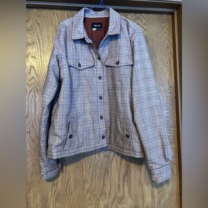 Marmot insulated plaid “shacket”, L